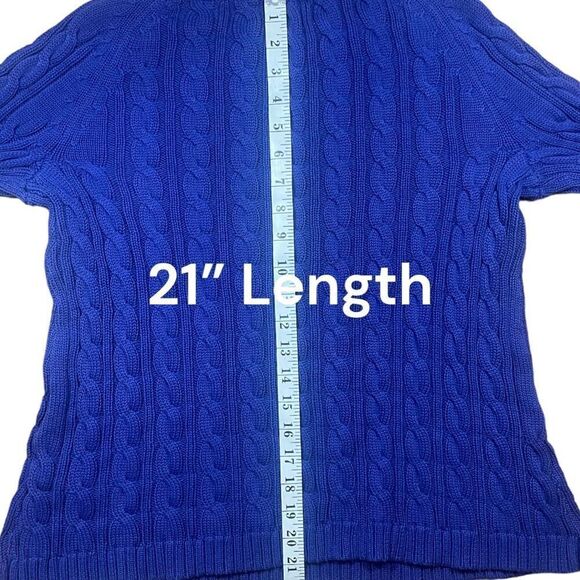 Pen Sissors Paper Cable Knit Sweater Sz XL - Picture 10 of 11